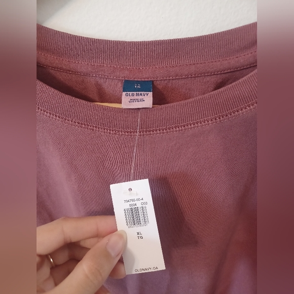 🆕️NWT Old Navy Long-Sleeve Vintage Loose T-Shirt for Women in 'Root Beer', XL - Picture 9 of 9